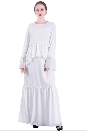 Long Skirt Lotus Leaf Sleeve Abaya