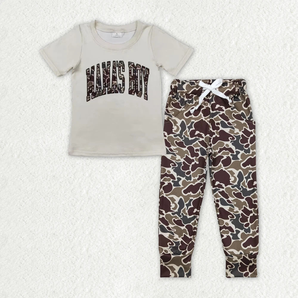 Baby Boy Camouflage Short Sleeve Pants Sets
