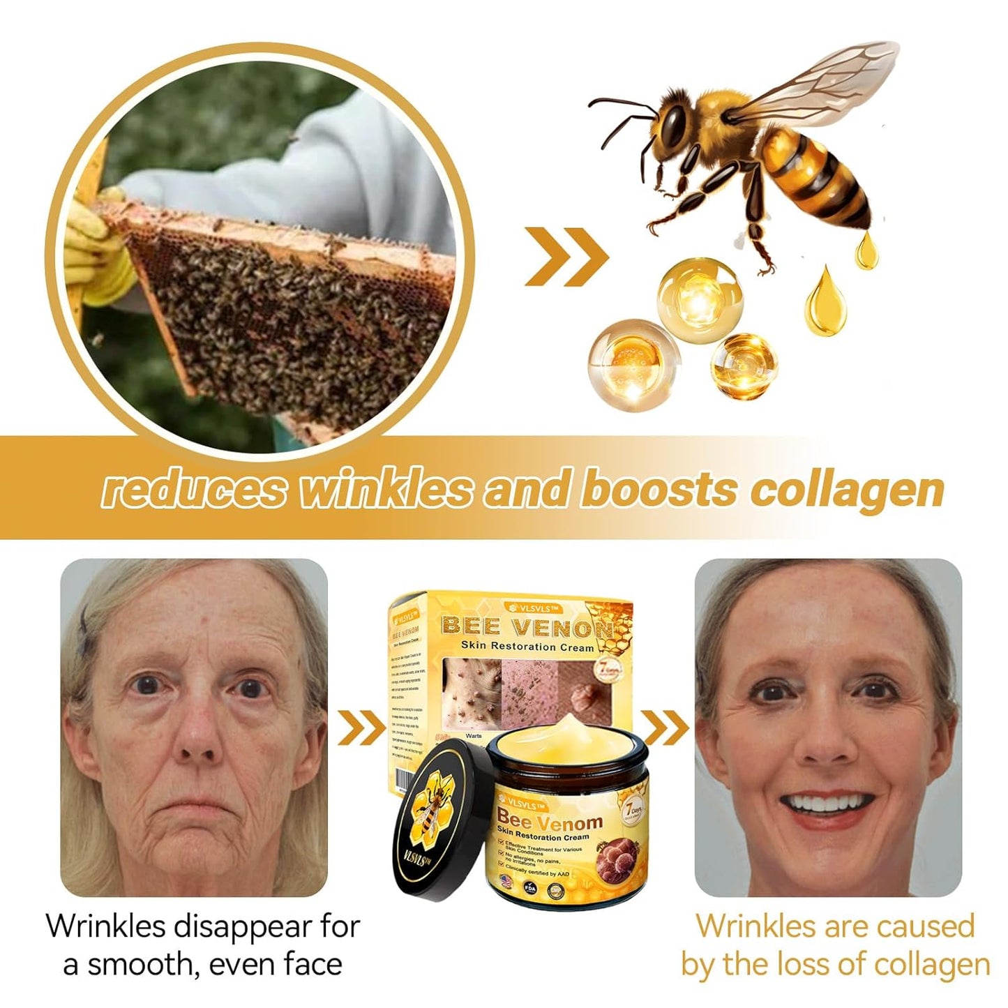 Bee VenomGlow™ Anti-Aging Cream ( 𝐂𝐚𝐬𝐡 𝐎𝐧 𝐃𝐞𝐥𝐢𝐯𝐞𝐫𝐲 )